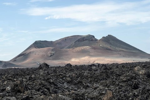 Volcanic landscape, Timanfaya National Park, Lanzarote, Canary Islands, Spain, Europe