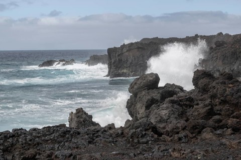 Surf, Los Hervideros, Lanzarote, Canary Islands, Spain, Europe