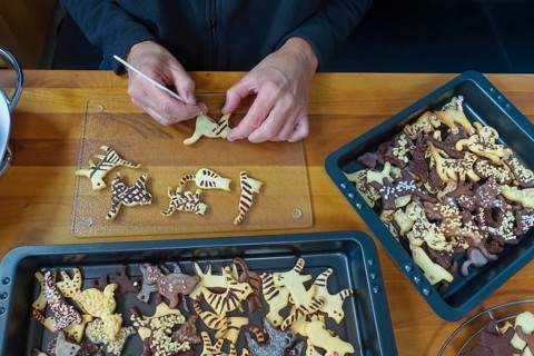 Swabian cuisine, Swabian Christmas biscuits, cookie cutters, shortbread biscuits painted with