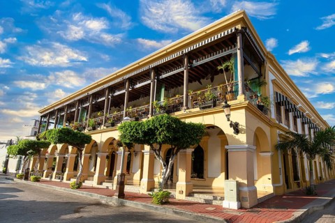 Mazatlan, Mexico-10 September, 2019: Mazatlan Old City central plaza in historic city center near