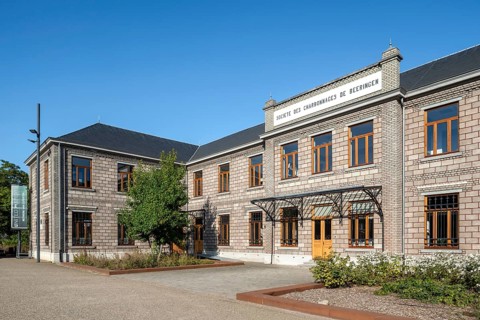 Central office of the Beringen coal mine at Beringen-Mijn, Koersel, province of Limburg, Flanders,