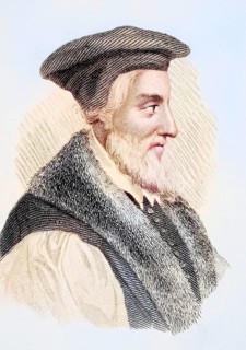 Bishop Hugh Latimer, 1485-1555, English preacher and martyr, Illustration from Old England's
