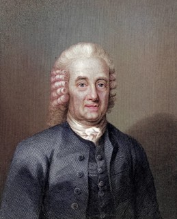 Emanuel Swedenborg (1688-1772) Swedish philosopher, mystic and cosmologist. Portrait engraving,