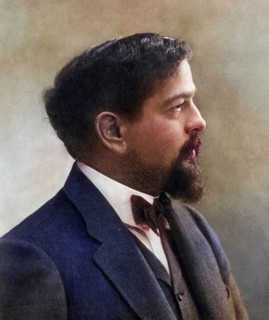 (Achille) Claude Debussy (1862-1919), French composer. After a photograph by Nadar, pseudonym of