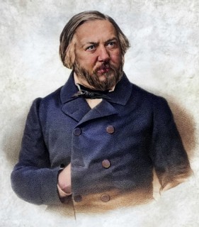 Mikhail Ivanovich Glinka (1804-1857) . Russian composer, Historic, digitally restored reproduction