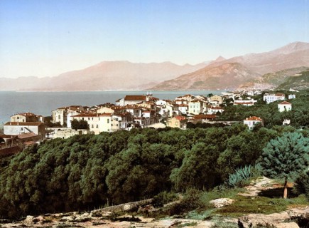 The Sands, Bordighera, Riviera. Italy, c. 1895, Historic, digitally restored reproduction from a