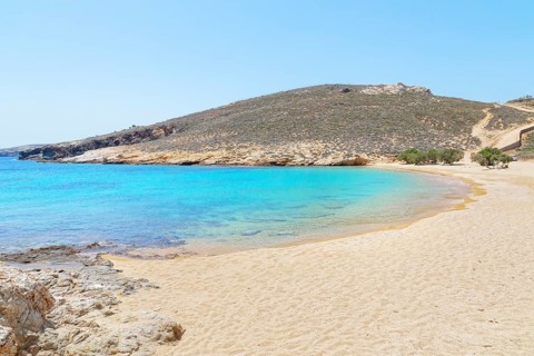 Sandy beach, Serifos Island, Cyclades Islands, Greece, Europe