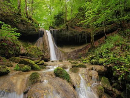 Schwarzenbach Waterfall, Baar, Canton Zug, Switzerland, Europe