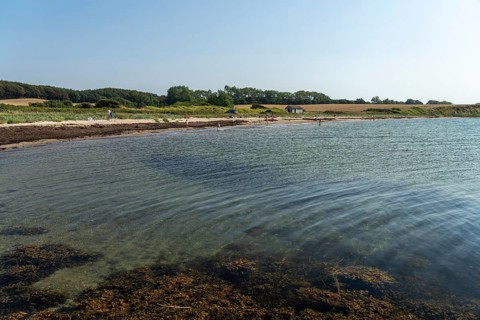 Sandy beach beach near Aasö, Langeland Island, Denmark, Europe