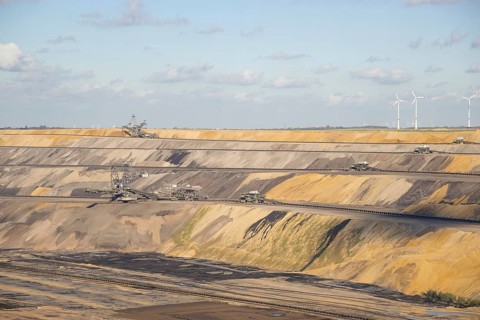 Hambach open-cast lignite mine, Rhine-Erft district, North Rhine-Westphalia, Germany, Europe