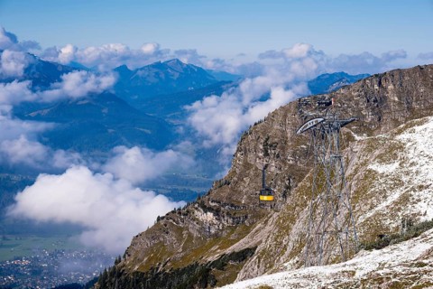 Nebelhornbahn, 828m, 2224m, Oberstdorf, Oberallgaeu, Bavaria, Germany, Europe
