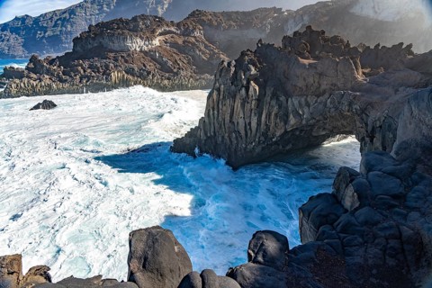 The Vucan coast at Charco los Sargos, El Hierro, Canary Islands, Spain, Europe