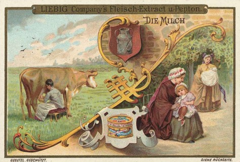 Picture series Drinks of the World, The Milk, Liebig picture, digitally restored reproduction of a