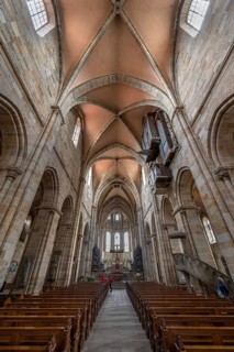 Interior with vault of Bamberg Cathedral, consecration 1237, Bamberg, Upper Franconia, Bavaria,