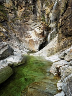 Cascata del Salto waterfall, Maggia, Maggia Valley, Canton Ticino, Switzerland, Europe