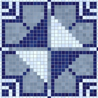 Mosaic tiles decorative background, seamless repeating vector pattern template for wallpaper,