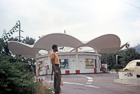 Modern architecture D. Whittingham petrol station, Kingston, Jamaica 1970