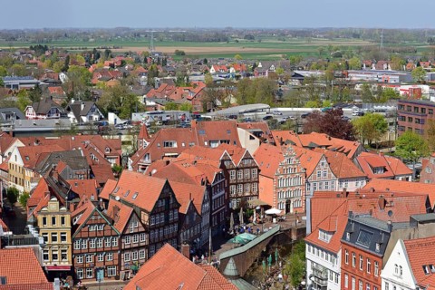 Europe, Germany, Lower Saxony, Stade, Hamburg Metropolitan Region, Hanseatic City, Alststadt, View