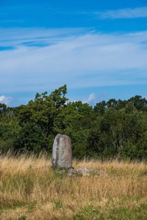 The Karlevi stone is a rune stone and part of a burial site, probably from the Viking Age around