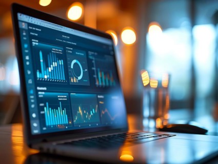Marketing finance analysis and business growth prediction during business meeting presentation, AI