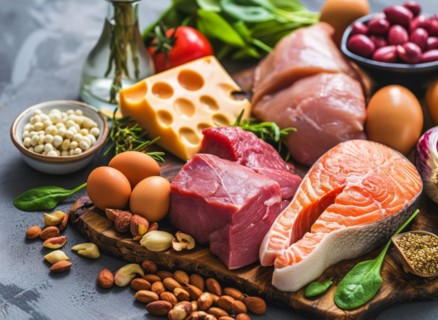 Concept of keto diet for weight loss dieting and improving health, AI generated