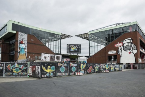 Football stadium, Millerntor Stadium, FC St. Pauli, St. Pauli, Hamburg, Germany, Europe