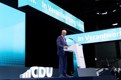 Berlin, Germany, 6 May 2024: Friedrich Merz, Chairman of the Christian Democratic Union of Germany