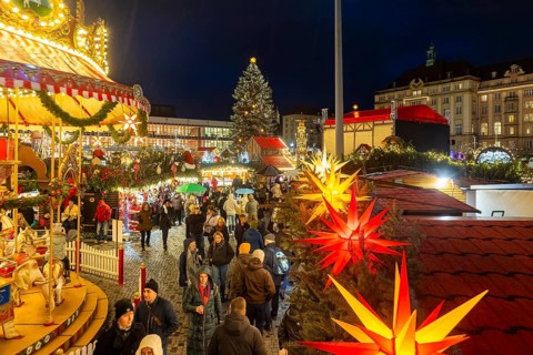 The Dresden Striezelmarkt is a Christmas market in Dresden. It has been held in Advent since 1434,