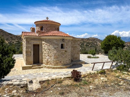 Small church chapel in Byzantine style architectural style on the grounds of Unesco Site Site