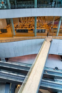 The Danish Royal Library, new building, the so-called Black Diamond, one of the reading rooms,
