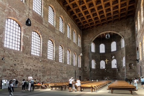 Interior view, Constantine Basilica, UNESCO World Heritage Site, Trier, Rhineland-Palatinate,