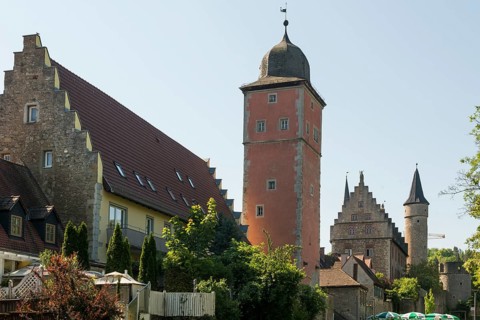Medieval town, with half-timbered houses, Ochsenfurt, Mainfranken, Lower Franconia, Franconia,