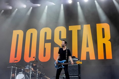Adenau, Germany, 8.6.2024: Dogstar (bass, Keanu Reeves) play at Rock am Ring. The festival takes