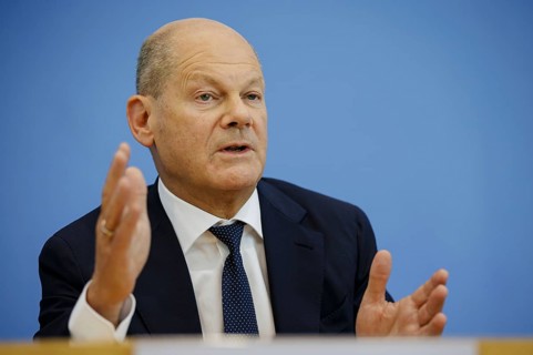 Olaf Scholz (SPD), Federal Chancellor, presents the 2025 budget at the BPK. Berlin, 05.07.2024.