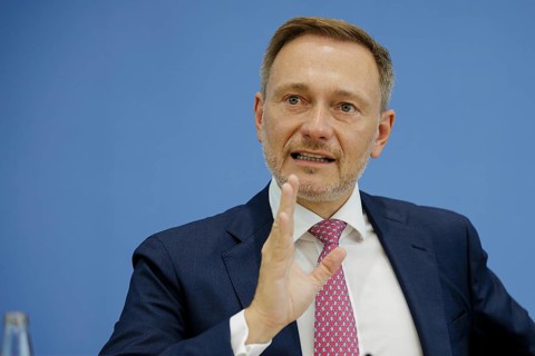 Christian Lindner (FDP), Federal Minister of Finance, presents the 2025 budget at the BPK. Berlin,