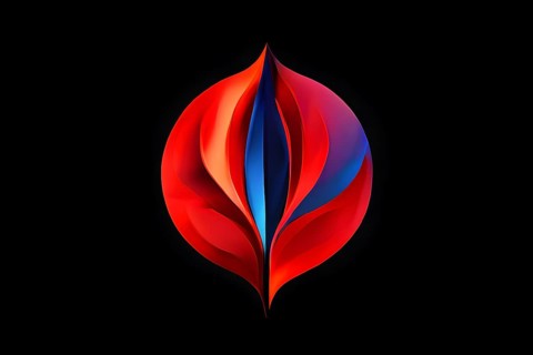 Minimalist rendering showcasing a vibrant abstract painting as a symbol for human resilience, AI