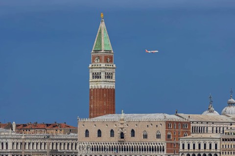 City view of Venice, view of the city from the Canale della Giudecca. St Mark's Square, St Mark's