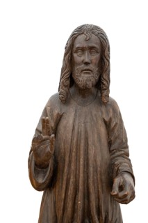 Christ on the Palm Donkey, c. 1500, detail, on white ground, Zeppelin Museum, Friedrichshafen,