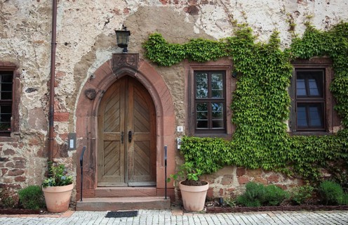Front of the Ottoburg, Schlitz, small town in the east of the Vogelsberg district in central Hesse,