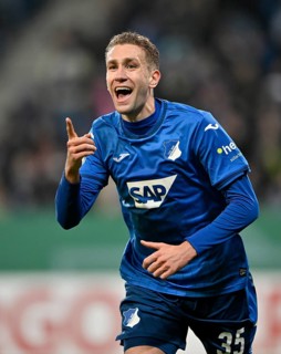 Goal celebration Arthur Chaves TSG 1899 Hoffenheim (35) DFB Cup, PreZero Arena, Sinsheim,