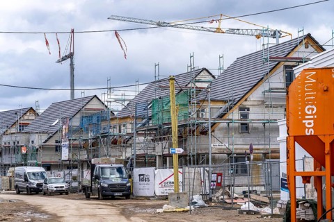 New development district, around 140 detached and semi-detached villas being built in the south of