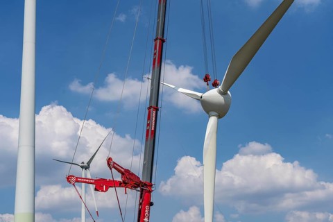 Repowering of a wind farm near Issum, 9 older wind turbines from the manufacturer Enercon (model