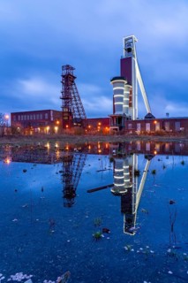 Shaft complex of the former Schlägel & Eisen coal mine, shaft 3/4/7, Herten, North