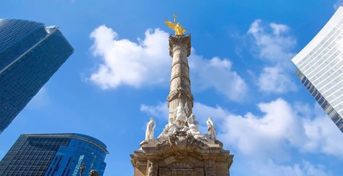 Angel of Independence monument located on Reforma Street near historic center of Mexico City