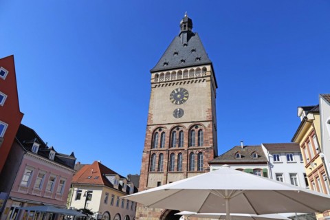 The Altpörtel at the end of Maximilianstraße in Speyer, Rhineland-Palatinate