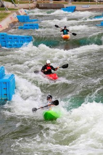Oklahoma City, Oklahoma, Kayaking at Riversport, a center devoted to kayaking, rafting, and other
