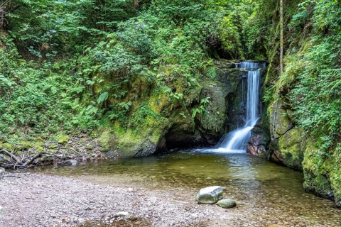 The Geroldsau Waterfall, Geroldsau, Baden-Baden, Baden-Württemberg, Germany, Europe