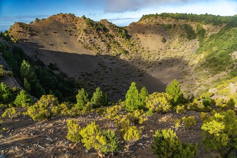 Hoya de Fireba volcano crater, El Hierro, Canary Islands, Spain, Europe