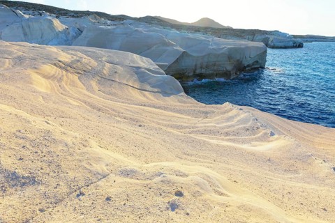 Rock formations, Sarakiniko, Milos Island, Greece, Europe