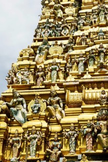 Close-up of the Hindu Sri Muthumariamman Temple, Matale, Central Province, Sri Lanka, Asia